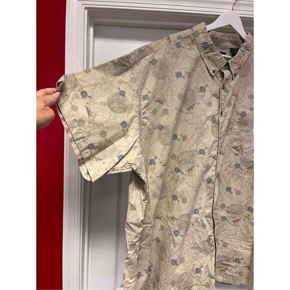 World Island Men’s Map It Out Short Sleeve Button Down Shirt sz 5X - Picture 2 of 5